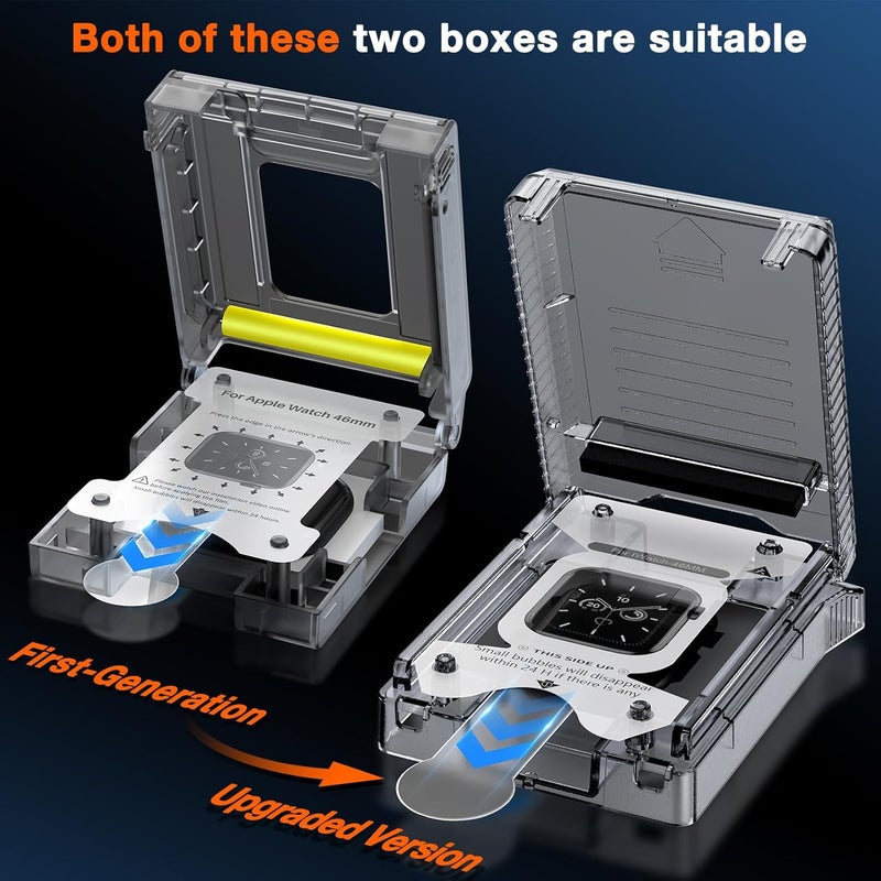 EGV 4 Pack for Apple Watch Series 11 Screen Protector 46mm [Auto Install Box] [0 Bubbles] HD Ultra-thin Soft TPU Film for 46mm Apple Watch Series 10 Screen Protector, Anti-Scratch Max Coverage - Image 2